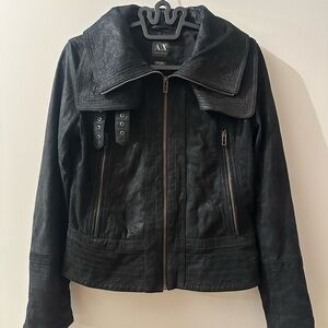 Giorgio Armani Black Leather Jacket